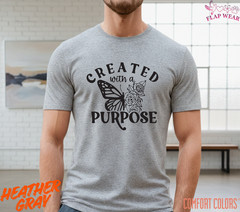 Unisex Created With A Purpose T-Shirt, Men T shirt,Women T shirt Gift Christian