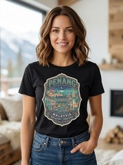 Penang Malaysia Heritage Graphic T-Shirt Unisex Travel Tee