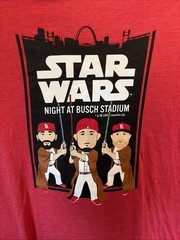 Star Wars Night at Busch Stadium 2013, 2015, 2016 T-Shirt Size XL