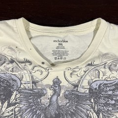 Vintage Y2K Mens XXL Anchor Spread Eagle Wings Crest Grunge Skate San Diego Tee