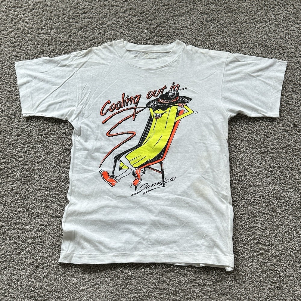 Vintage 80s Jamaica Tourist T-Shirt Men’s Small Caribbean Vacation Single Stitch