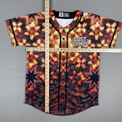 Lost Lands Electronic Music Festival Baseball Jersey Dino Print Men’s Small NEW