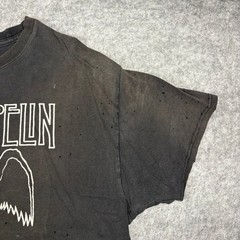 Vintage Led Zeppelin 1977 US Tour T-Shirt Hanes Distressed Black Large 2003