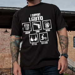 I Support LGBTQ T-Shirt Funny Sarcastic Graphic Quote Men’s Humor Gift Tee
