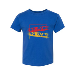 White Unisex No Pain No Gain Graphic T Shirt For Workout Training And Everyday W