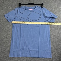Lafranke Shirt Men’s Large, Geometric Graphic Tee Polyester Cotton Modern Casual