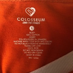 Syracuse Mens L Long Sleeve T Shirt Jersey Colosseum Cotton Unisex Collegiate