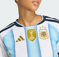 Adidas Argentina 26 Home Crop Jersey Women Shirt White Icey Blue KE5982