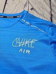 Nike Breathe Men’s Short Sleeve Tee Shirt Medium Polyester Blue CN8465-435