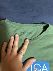 Nautica Green Graphic Short Sleeve T-Shirt Size L