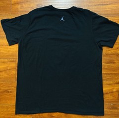 Air Jordan “Lucky No 7’s” Logo Black T-shirt Size Men’s 3XL NAVY Blue VTG Heels
