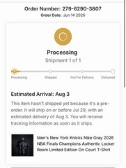 **AUTHENTIC WITH RECEIPT** New York Knicks WORN ON COURT Limited Edition T-Shirt