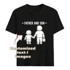 Personalized Dad Tee Custom Title Image Print Ideal Father Day Family Present