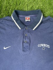 VTG 90s Nike NFL Pro Line Side Line Polo Shirt Adult 2XL Dallas Cowboys Football