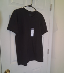Athletic Works Men’s Black Cotton Knit Solid Crew Neck Tee Breathable Loose M