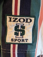 IZOD Rugby Shirt Men’s 3XLT Stripes Blue Red Green Orange Wht Badge Logo LngSlev