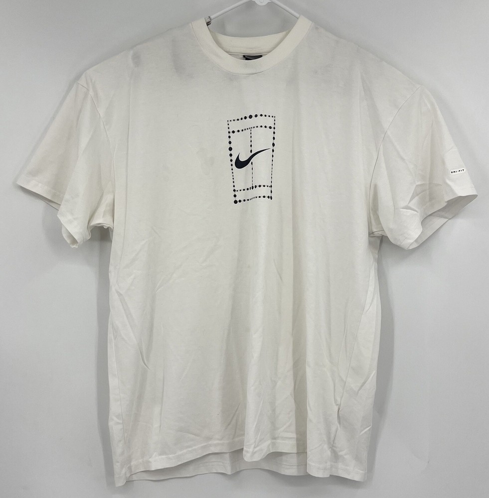 Vintage Nike White Shirt Mens 2XL Black Snike Sports Casual Gray Tag 2000-2002