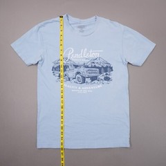 Pendleton Quality & Adventure Retro Bronco T Shirt Mens Small Blue Short Sleeve