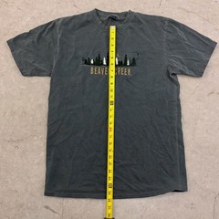 Blue 84 Beaver Creek Graphic T-Shirt Charcoal Gray Mineral Wash Mens Medium