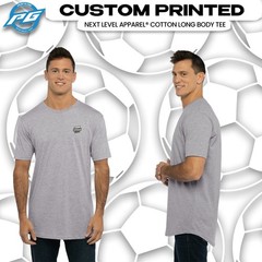 Next Level Apparel Cotton Long Body Tee Custom Printed Mens Tee For Him NL3602