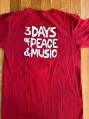 WOODSTOCK T Shirt 2000 concert print rock band Red Anvil Tag Size Small Vtg