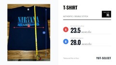 Nirvana Nevermind T Shirt XL Navy Blue Double Sided Kurt Cobain Grunge Band Tee