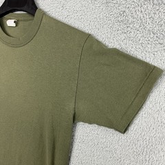 VTG Soffe T Shirt Tag M 17.5” PTP Single Stitch Sleeve Army Green Olive Military