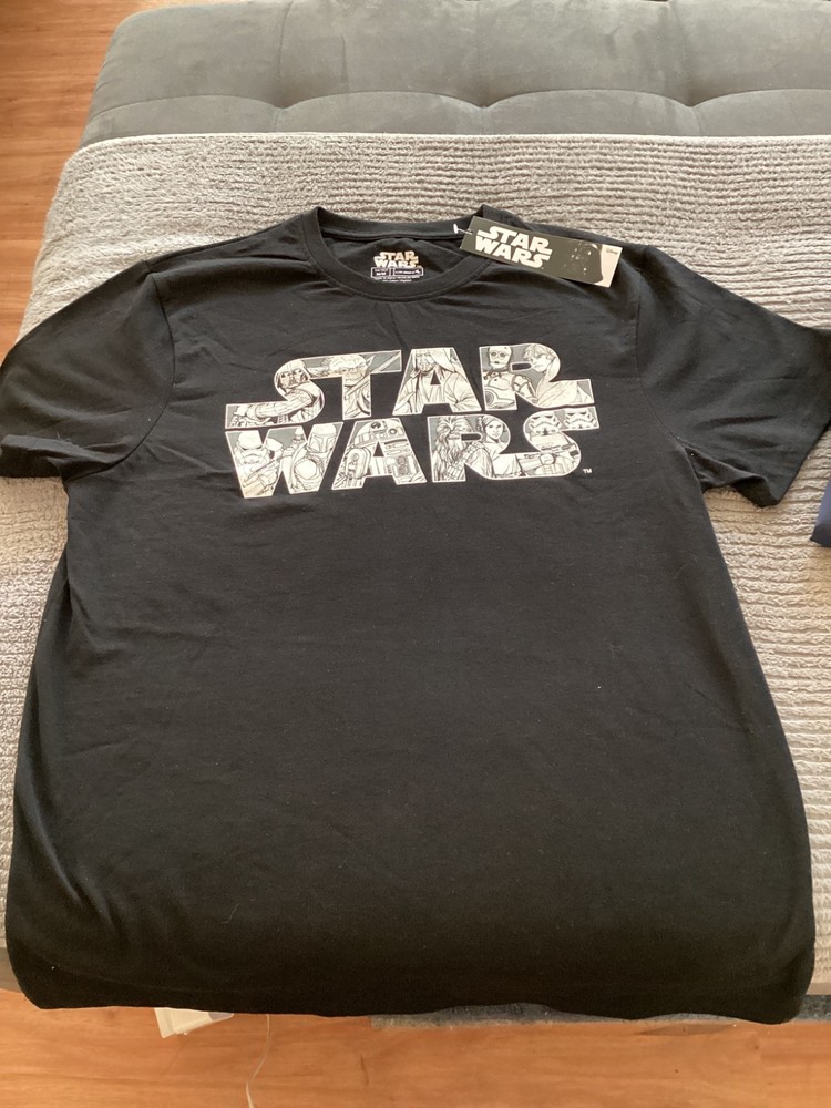 Star Wars Character Logo C-Life Group Graphic Print T-shirt Size M, New