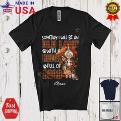 Custom Name An Old Lady With Full Of Dogs; Mother’s Day Plaid St. Bernard Shirt