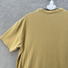 Patagonia T-Shirt Men Small Yellow Hemp Organic Cotton Chest Pocket Sustainable
