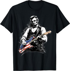 Abraham Lincoln Abe Lincoln Playing Guitar T-Shirt