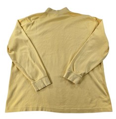 Lands End Mens XL Mock Turtleneck Super T Cotton Yellow