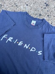 Vintage 90s FRIENDS Single Stitch TV Show Sitcom Promo Faded Blue T Shirt XL usa