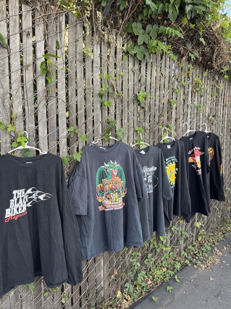 Vintage Biker T-Shirt Lot 6pc 4XL 5XL Pro Club MC West Coast USA