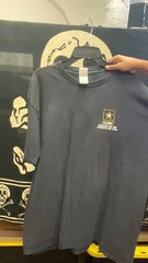 US Army Call To Duty T-Shirt Men’s XL Black Graphic Soldier Creed Flag Back