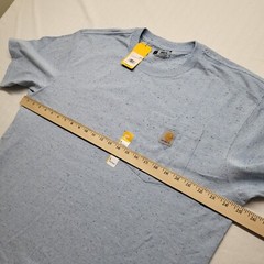 New Carhartt Pocket T shirt Mens Large Loose Fit Blue Short Sleeve Cotton Blend
