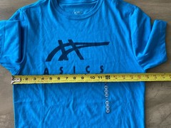 Asics Mens Logo Stripe SS Tee Sportswear Graphic Shirt Size XS