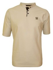Men’s Easy Care Grandad Strip Tee Shirt in Size 2XL-6XL 4 Colours