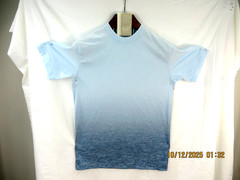 UNBRANDED SZ M NWOT Polyest/Cotton Men’s 3 Tone Marled Blue Crew Neck T- Shirt
