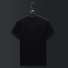 New Fashion Trend Skull Rhinestone Short Sleeve Luxury Men Black White T-Shirt