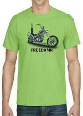 Adult DryBlend® T-Shirt – ( FREEDAMN – AMERICAN PRIDE / BIKER / CHOPPER)