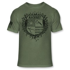 Machinist Crest T Shirt – Machinists Coat of Arms – Machinist Badge Logo – A241
