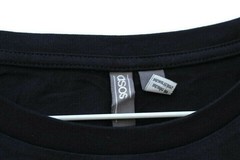 ASOS Men’s Black Tee Shirt Crewneck Short Sleeve Front Pocket Size Large 006