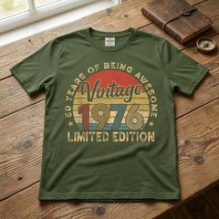 Retro 50th Birthday 1976 50 Year Old Birthday Party Unisex T-Shirt TA79