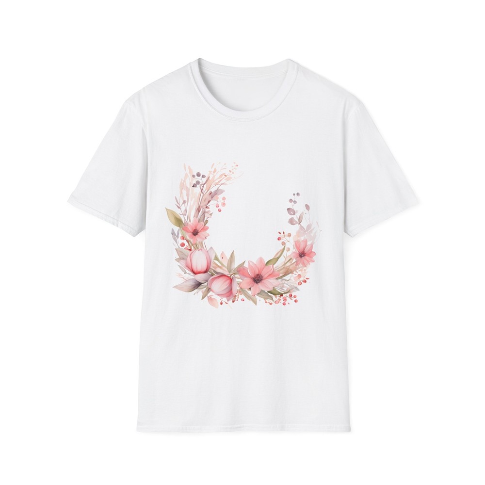 Floral Unisex T-Shirt, Spring Apparel, Gift for Her, Everyday Wear, Nature Lover