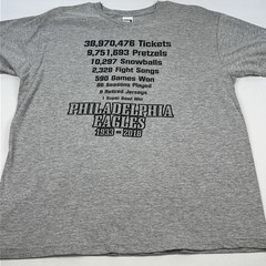 Philadelphia Eagles 1933-2018 Priceless T Shirt Size Large Gildan Hammer Gray