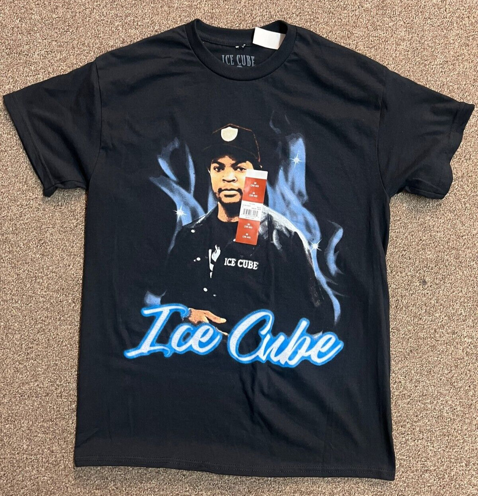 Ice Cube T Shirt Men’s Size Medium Black Graphic Tee Music Rapper Hip Hop NWT