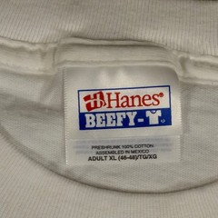 Hanes Beefy-T Asphalt Jungle 100 LBS Weight Plate Graphic T-Shirt Mens XL White