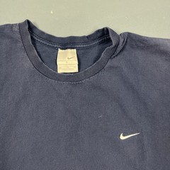Vintage Y2K Nike Mini Swoosh Tee Navy Blue XL Casual Essential VTG Sports Casual