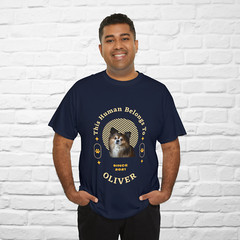 Customise Your Pet Photo Unisex T-shirt – This Human Belongs To